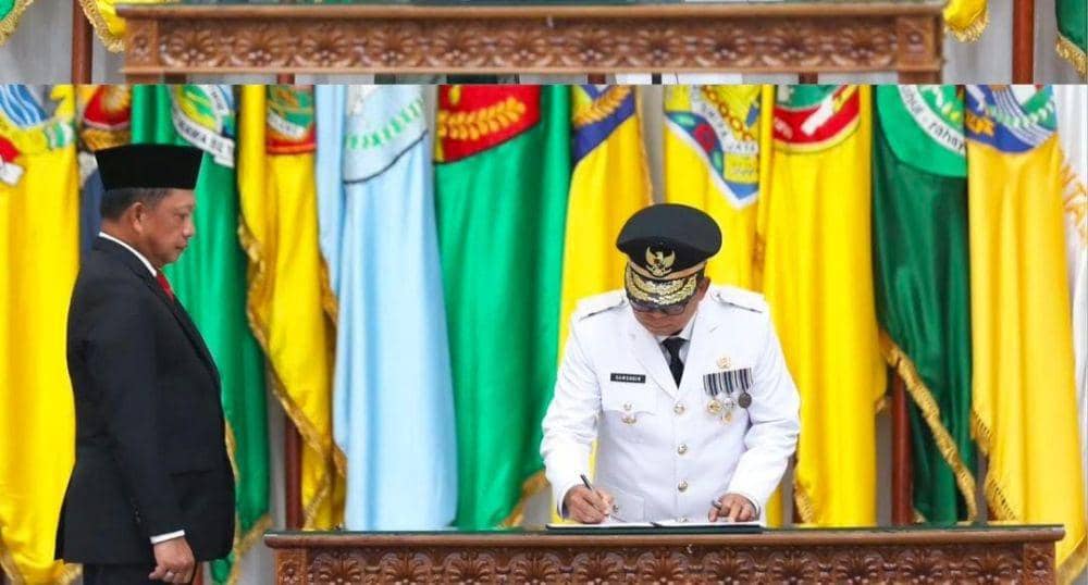 Menteri Dalam Negeri (Mendagri) Tito Karnavian resmi melantik Staf Ahli Bidang Hukum Kementerian Pemuda dan Olahraga (Kemenpora) Samsudin sebagai Penjabat (Pj) Gubernur Lampung (instagram/pemprov Lampung)