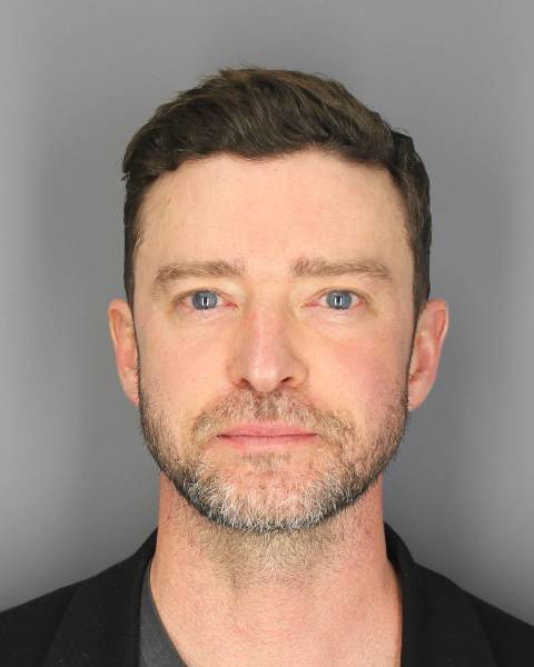 mug shot Justin Timberlake (dok. NYPD)