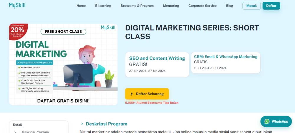tampilan website MySkill (dok. myskill.id)