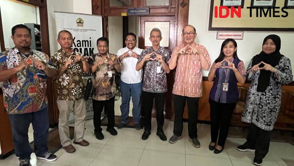 Dinas Perumahan Rakyat dan Kawasan Permukiman (Disperakim) Provinsi Jawa Tengah melakukan audiensi dengan DPD Real Estate Indonesia (REI) Jawa Tengah terkait sertifikasi pengembang perumahan. (IDN Times/Anggun Puspitoningrum)