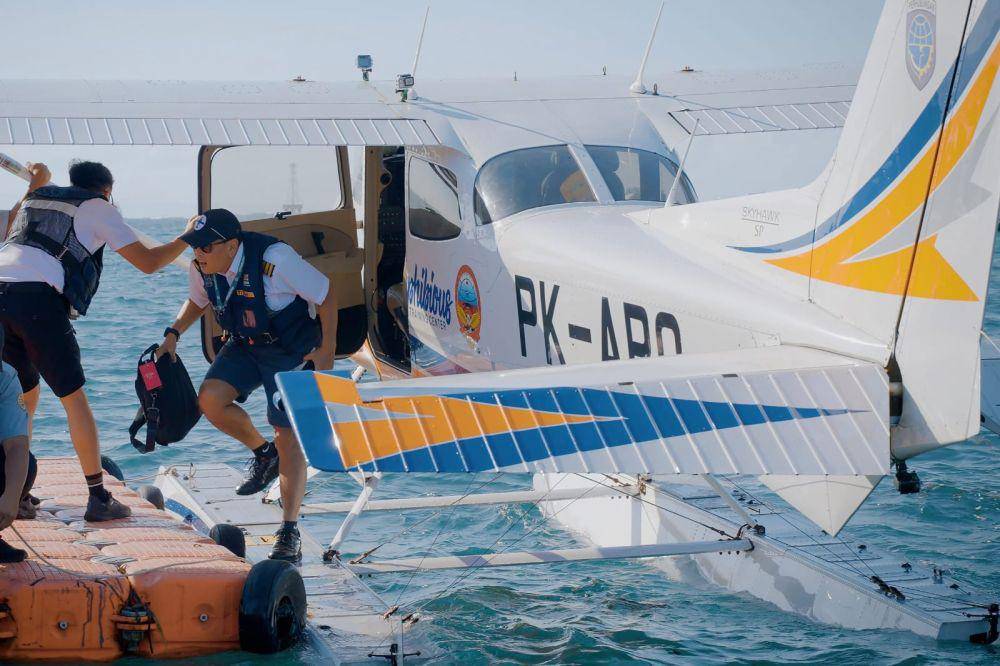 Uji coba seaplane di Pantai Mertasari (Dok.IDN Times/Istimewa)