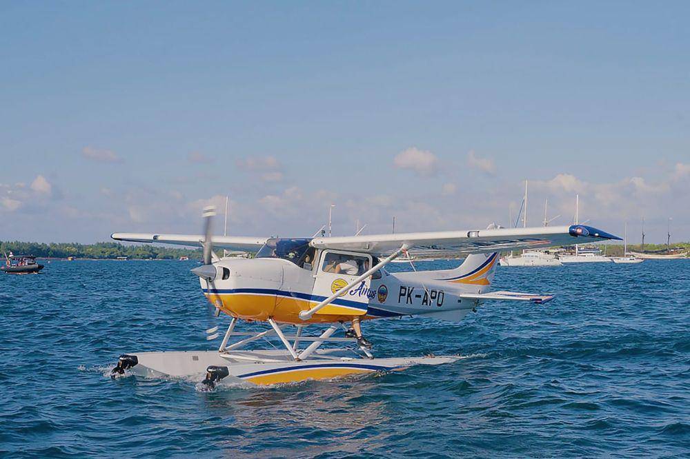 Uji coba seaplane di Pantai Mertasari (Dok.IDN Times/Istimewa)