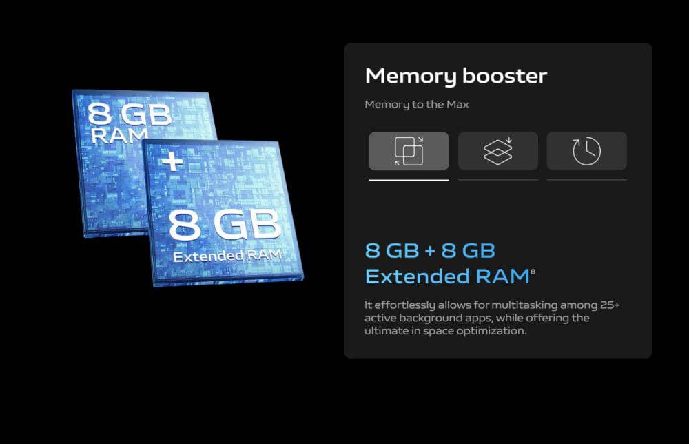 potret memori RAM vivo Y58 5G (vivo.com)