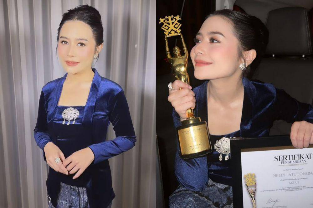 Prilly terima IKJ Awards (Instagram.com/prillylatuconsina96)