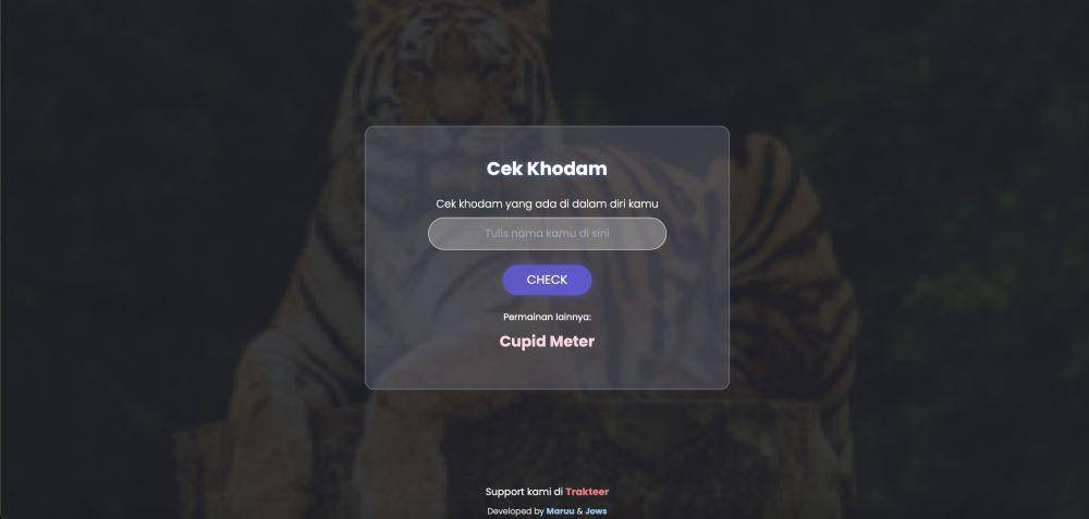Cara cek khodam. (check-your-khodam.vercel.app)