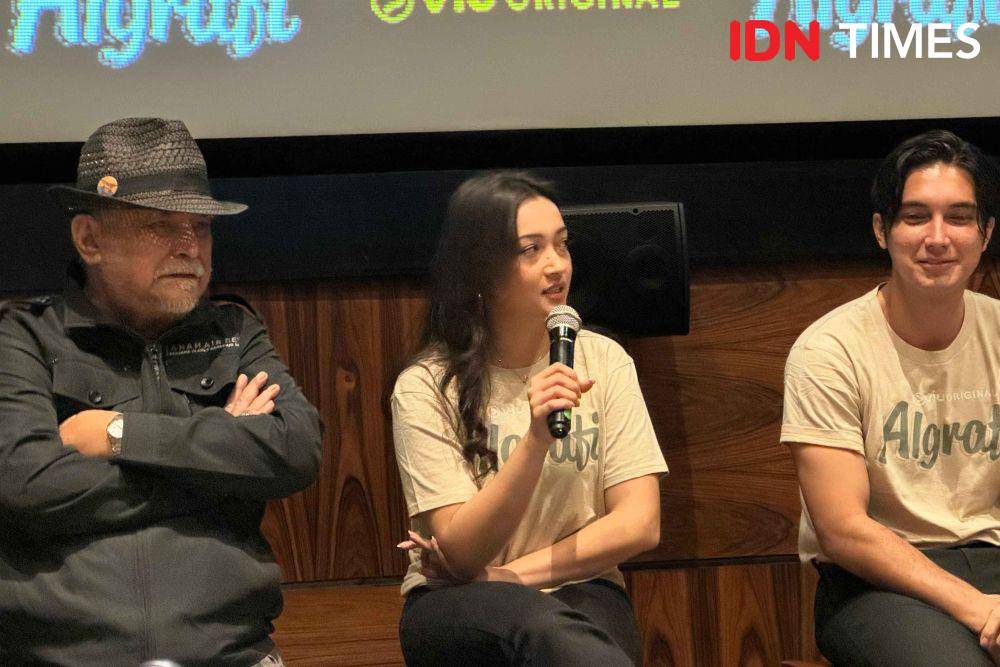 Para pemain film Algrafi di konferensi pers pada Kamis (20/6/2024). (IDN Times/Elizabeth Chiquita)