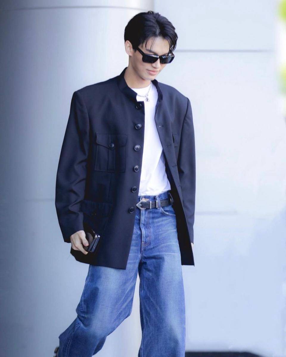 OOTD pakai kacamata ala Win Metawin (instagram.com/winmetawin)