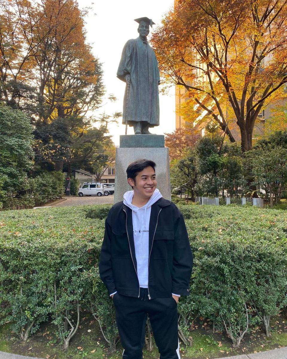 potret Jerome Polin mengunjungi Waseda University di Jepang (instagram.com/jeromepolin)