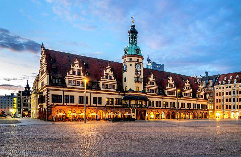 gambar pemandangan di Markt and Old City Hall Leipzig (commons.m.wikimedia.org/Krzysztof Golik)
