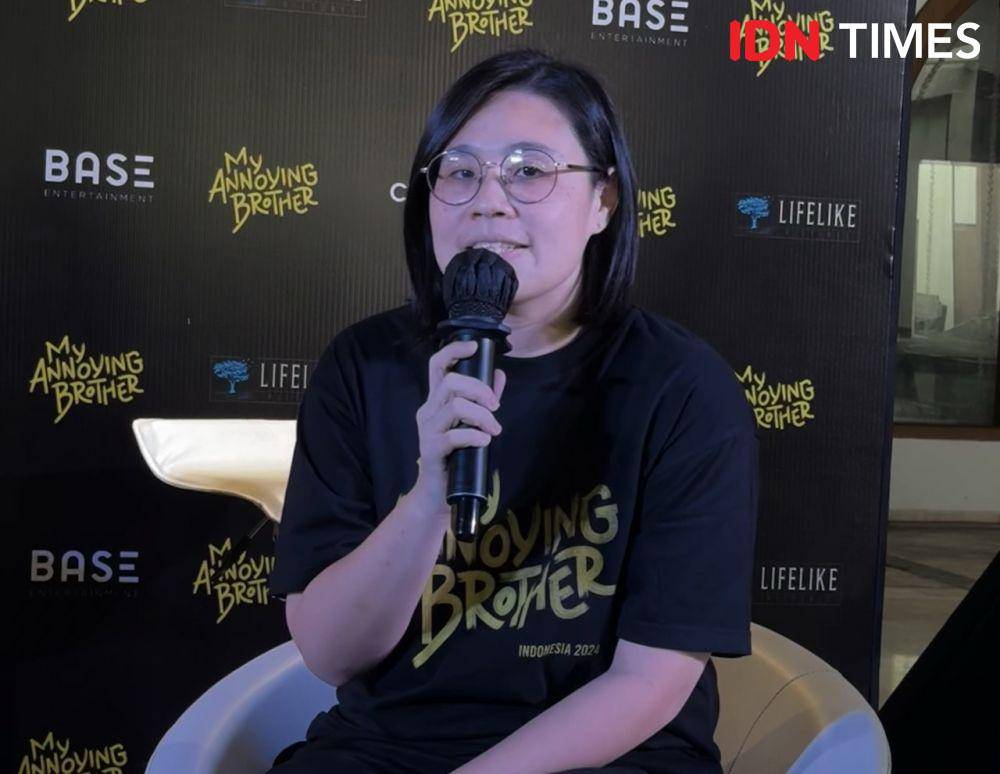 cast dan tim produksi film remake My Annoying Brother pada Jumat (21/6/2024) (IDN Times/Elizabeth Chiquita)