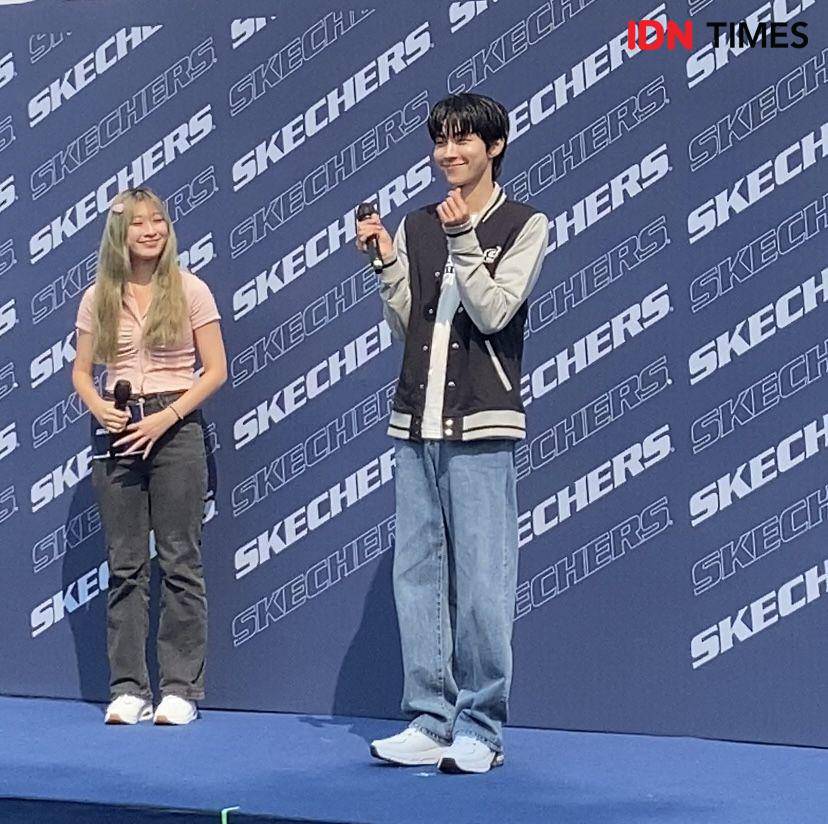 potret Hwang In Yeop hadiri opening store Skechers di Senayan City, Jakarta, Jumat (21/6/2024) (dok. Rani Asnurida)