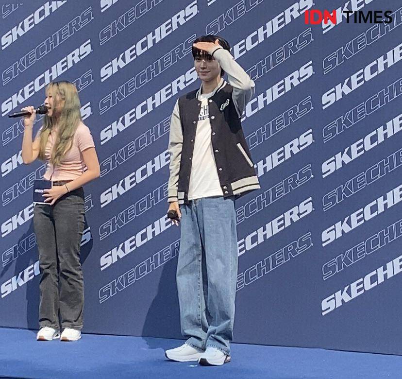 potret Hwang In Yeop hadiri opening store Skechers di Senayan City, Jakarta, Jumat (21/6/2024) (dok. Rani Asnurida)