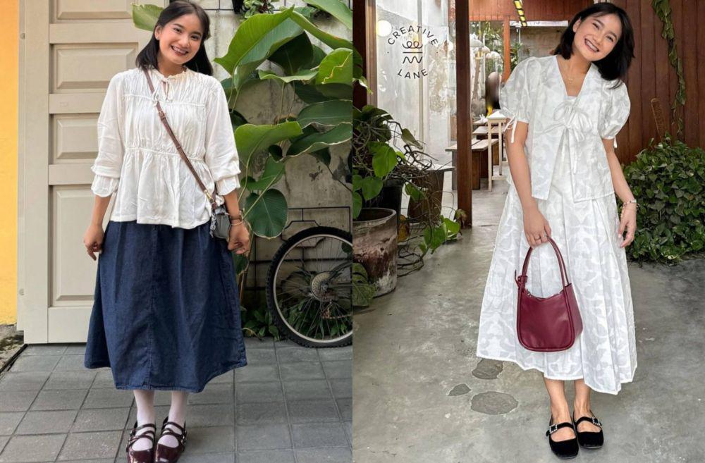 10 Ide Styling Rok dan Dress ala Jesica Ceren, Klasik hingga Vintage!