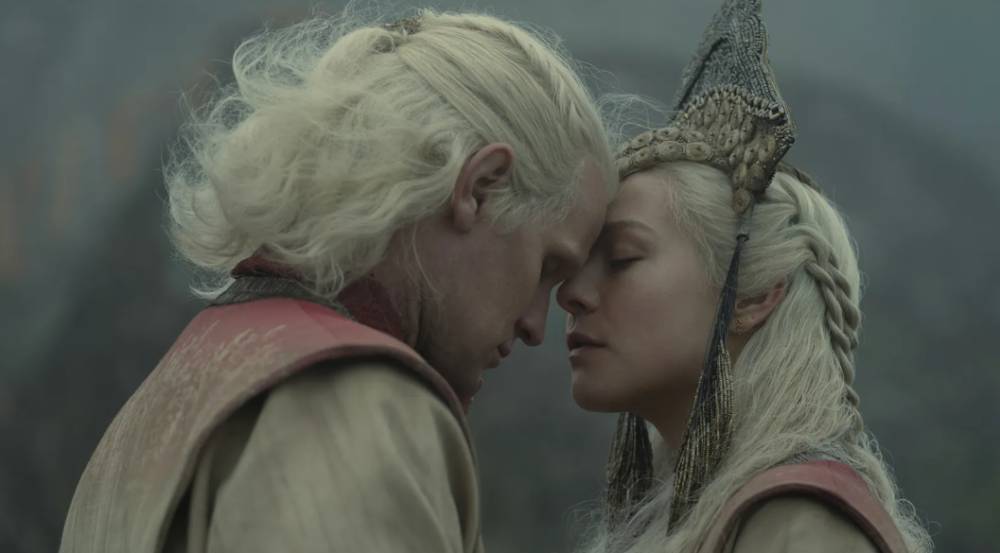 Rhaenyra menikahi pamannya, Daemon (dok. HBO/House of the Dragon)