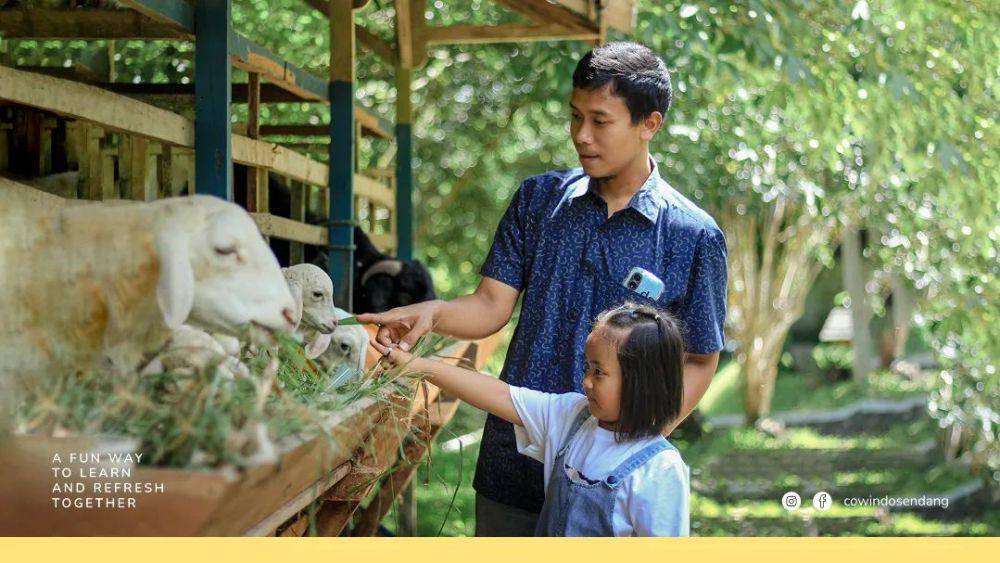 Memberi makan hewan. (Instagram.com/cowindosendang)