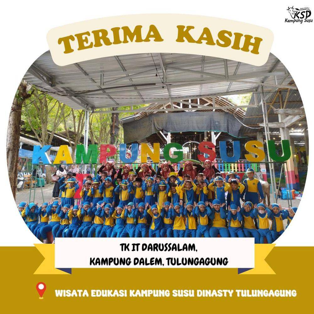 Pengunjung wisata edukasi kampung susu. (Instagram.com/kampungsusudinasty)