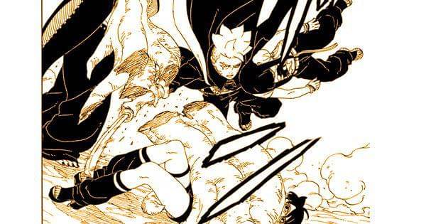 Boruto memotong kayu pohon Hidari ( Dok. Shueisha / Boruto: TBV )