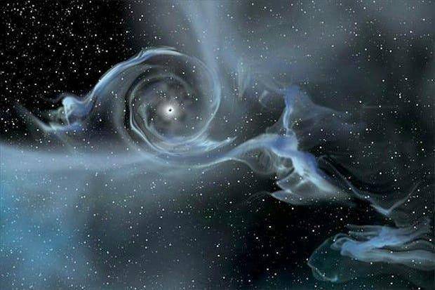 ilustrasi white hole (instagram.com/wonderousnightsky)