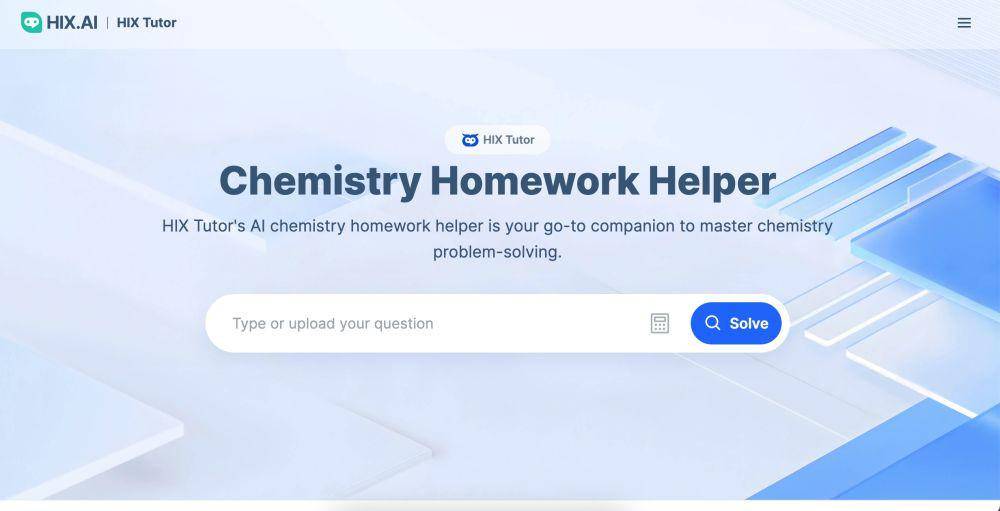 Chemistry Homework Helper (tutor.hix.ai)
