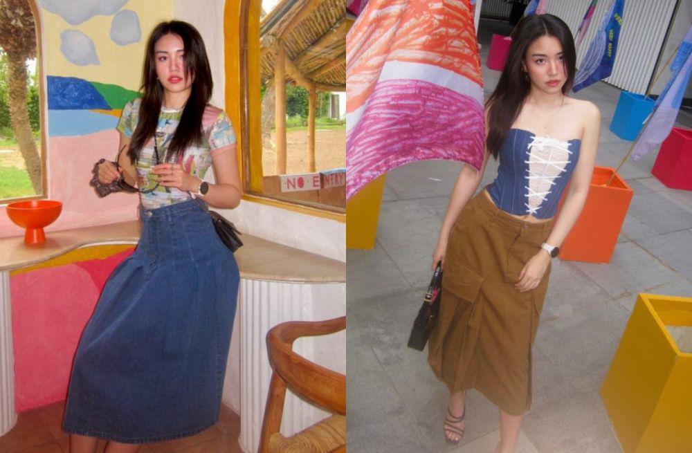 12 Inspirasi Outfit Pakai Beragam Jenis Rok ala Jamie Juthapich