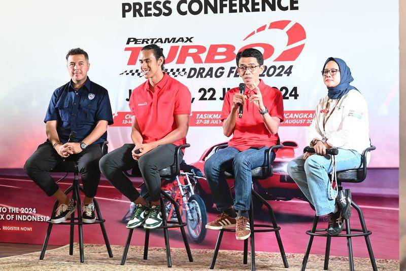 Pertamina Patra Niaga terus mendukung gelaran olahraga otomotif nasional, kali ini dengan menyelenggarakan Pertamax Turbo Drag Fest 2024. (Dok. Pertamina)