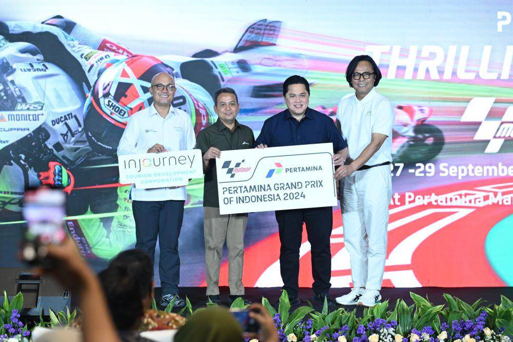 Pertamina kembali hadir dalam ajang penyelenggaraan Pertamina Grand Prix of Indonesia 2024 (MotoGP) dan Asia Road Racing Championship (ARRC) di Pertamina Mandalika International Circuit Tahun 2024. (Dok. Pertamina)