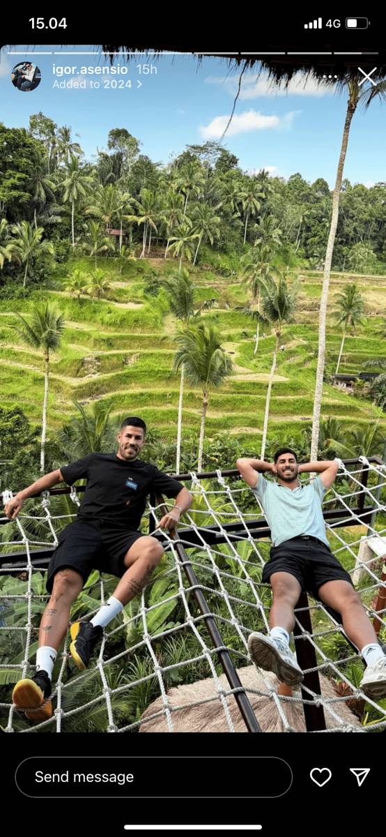 Marco Asensio berlibur ke Bali. (Instagram/@marcoasensio10)