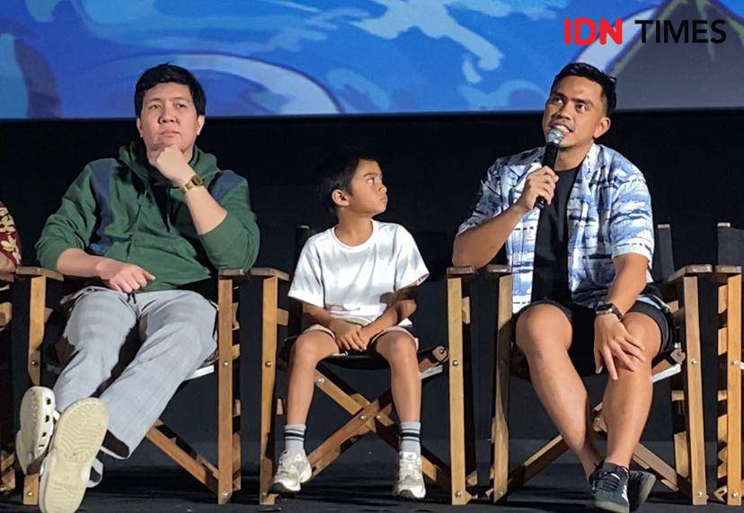 potret Ditto dan Sekala di gala premiere film Si Juki the Movie: Harta Pulau Monyet di CGV Grand Indonesia, Jakarta, Sabtu (22/6/2024) (dok. IDN Times/Rani Asnurida)