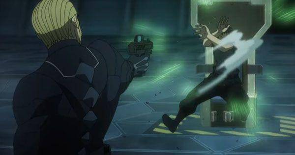 Isao menembaki Kafka ( Dok. Production I.G / Kaiju No. 8 )