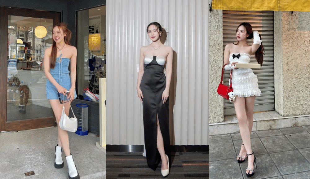 9 Rekomendasi Off Shoulder Dress ala June Wawinwol, Memesona!