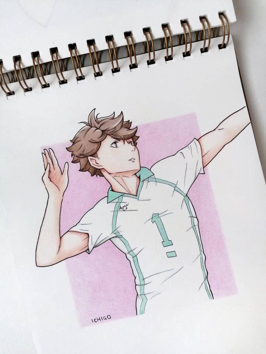 potret karya buatan tangan tema Oikawa (reddit.com/user/7ichigo)