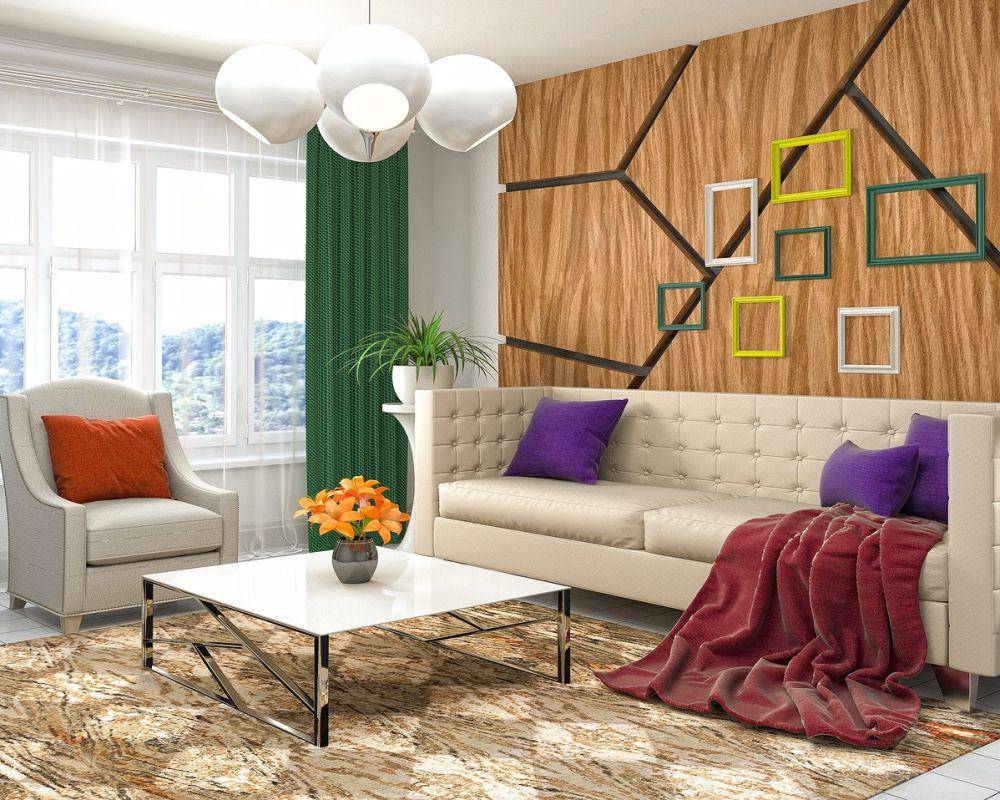 ilustrasi bantal sofa berwarna ungu dan orange (pixabay.com/tungnguyen0905)