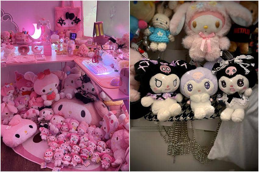kolase potret koleksi boneka Sanrio (reddit.com/user/Small-Big-42 | reddit.com/user/Zorobunbun)