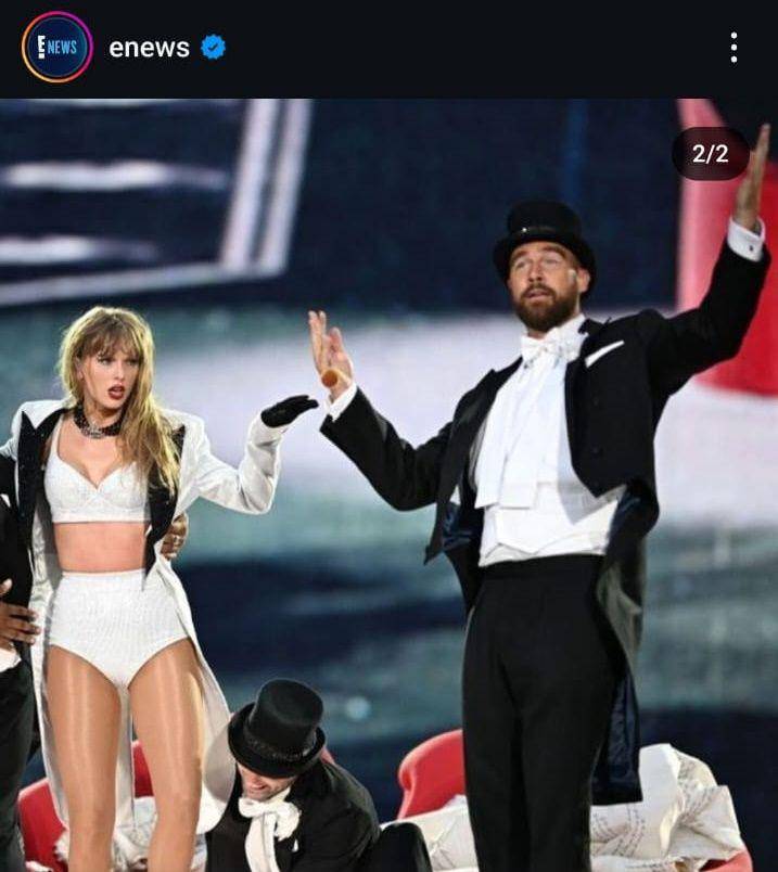 potret Travis Kelce di konser Taylor Swift (instagram.com/enews)