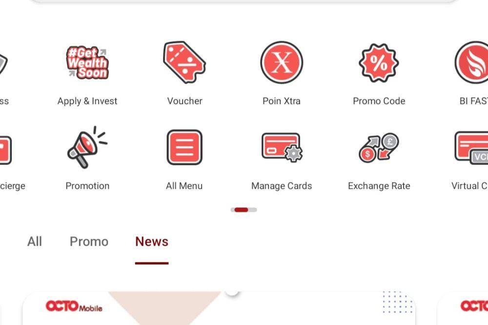 salah satu layanan digital perbankan Octo Mobile (screenshot)
