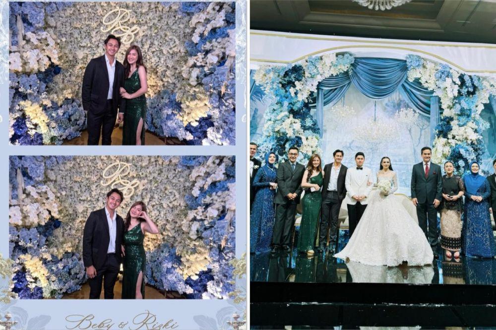 7 Potret Felicya Angelista di Resepsi Nikahan Beby Tsabina, Pangling!