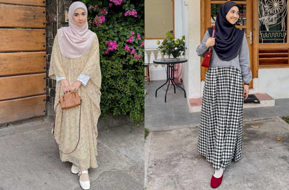 9 Referensi Dress Muslimah Kekinian ala Richa Etika, Tetap Syar'i!