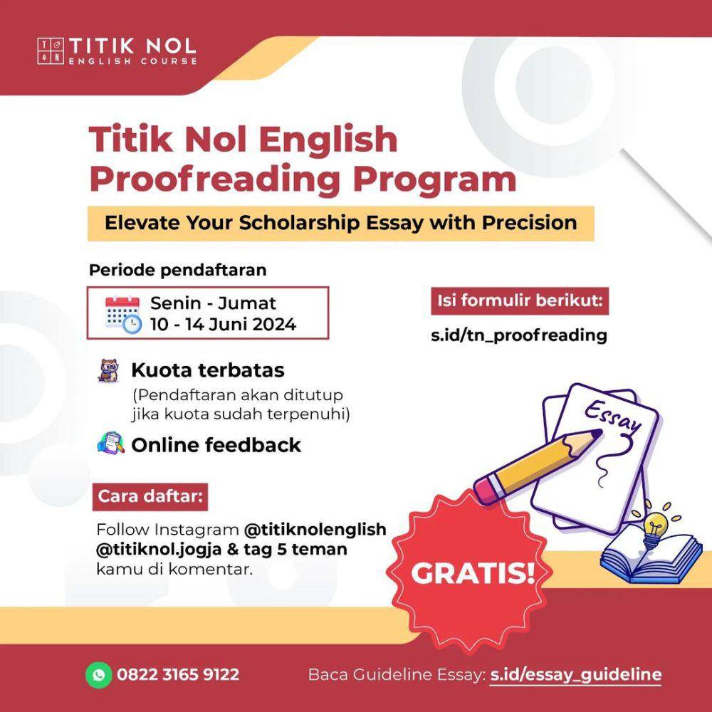 Rekomendasi kursus bahasa Inggris (instagram.com/titiknolenglish)