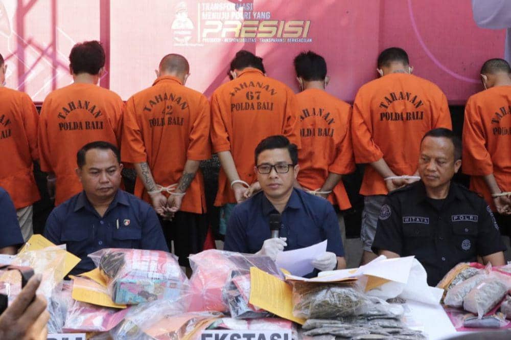 Tersangka TO dan non TO yang diamankan Polda Bali dan jajaran (Dok.IDN Times/istimewa)