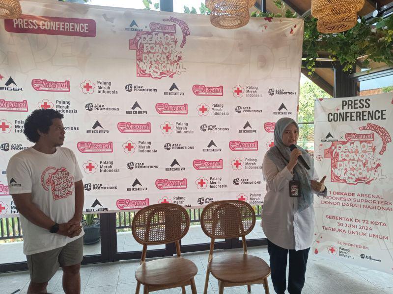 Fans Arsenal Indonesia-Eiger Gelar Donor Darah Serentak di 72 Daerah
