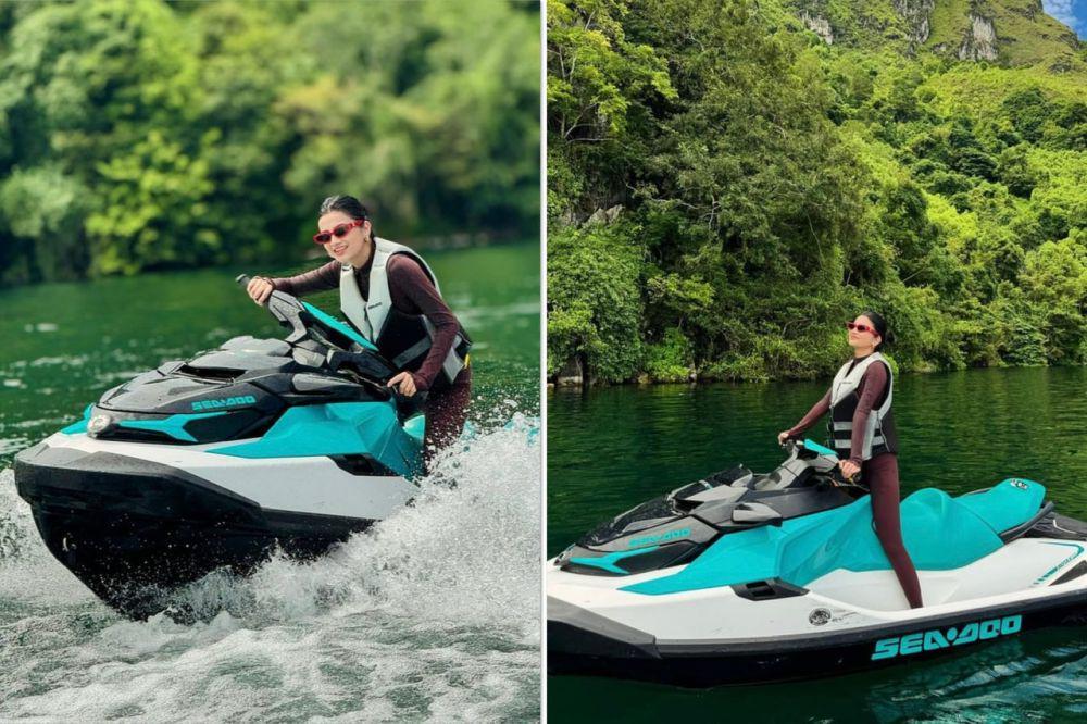10 Potret Safira Ratu Sofya Liburan ke Danau Toba, Coba Naik Jetski!