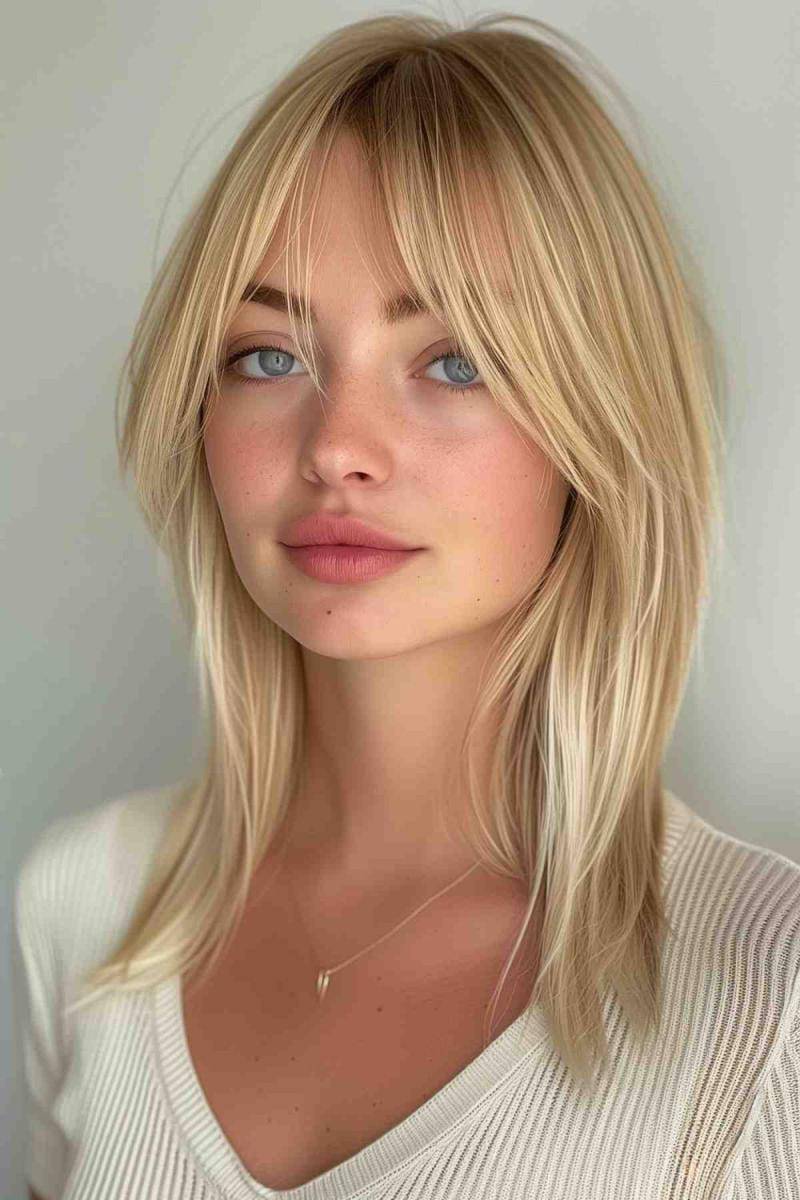 Rambut oval layer sebahu. (latest-hairstyles.com)