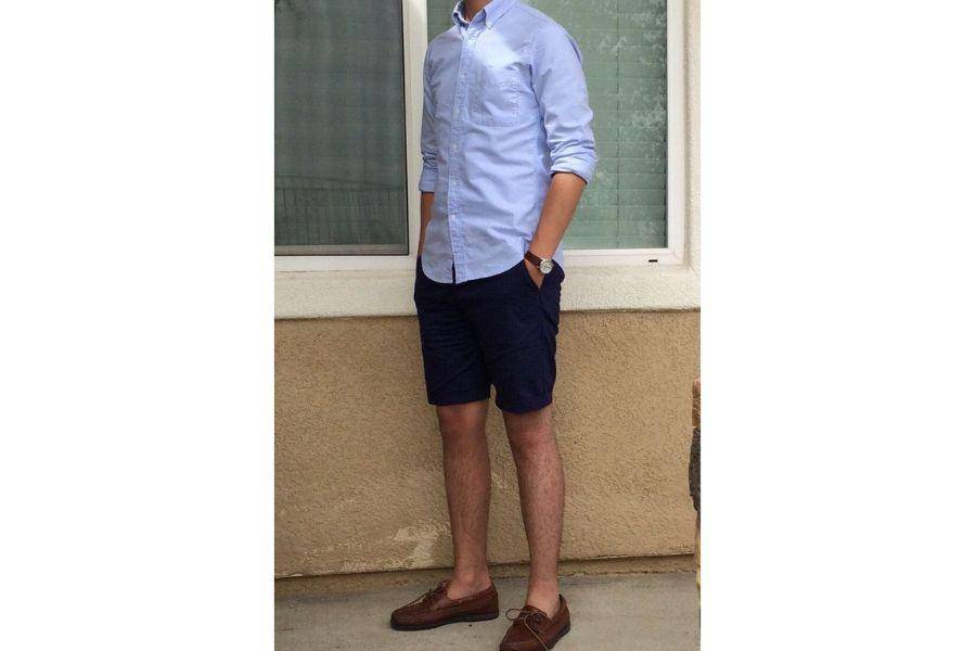 Outfit celana pendek pria (pinterest.com)