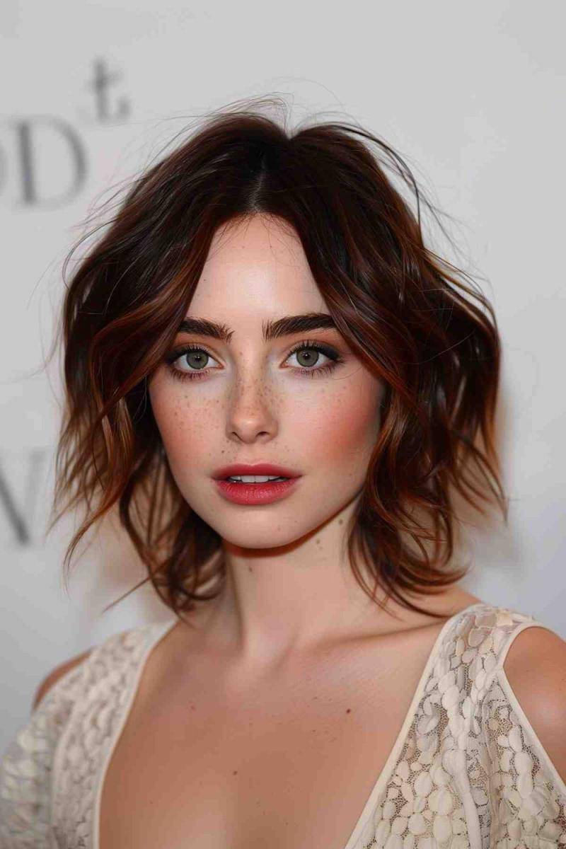 Rambut oval layer sebahu. (latest-hairstyles.com)
