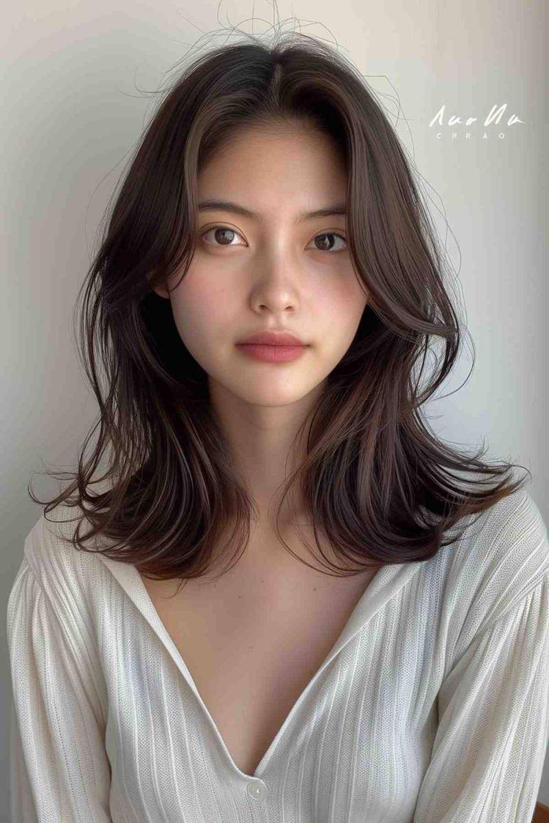 Rambut oval layer sebahu. (latest-hairstyles.com)
