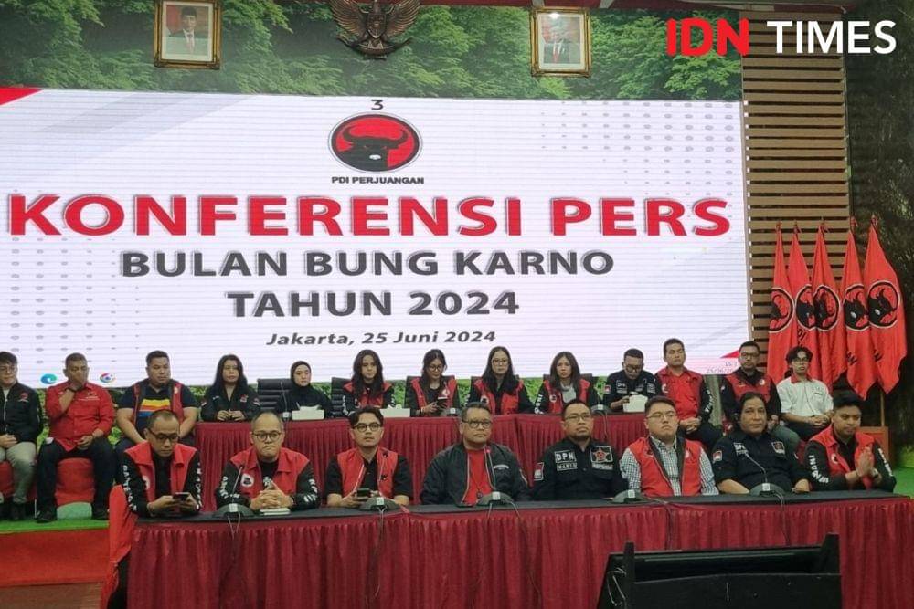 Konferensi pers PDIP gelar peringatan Bulan Bung Karno 2024 (IDN Times/Ilman Nafi'an)