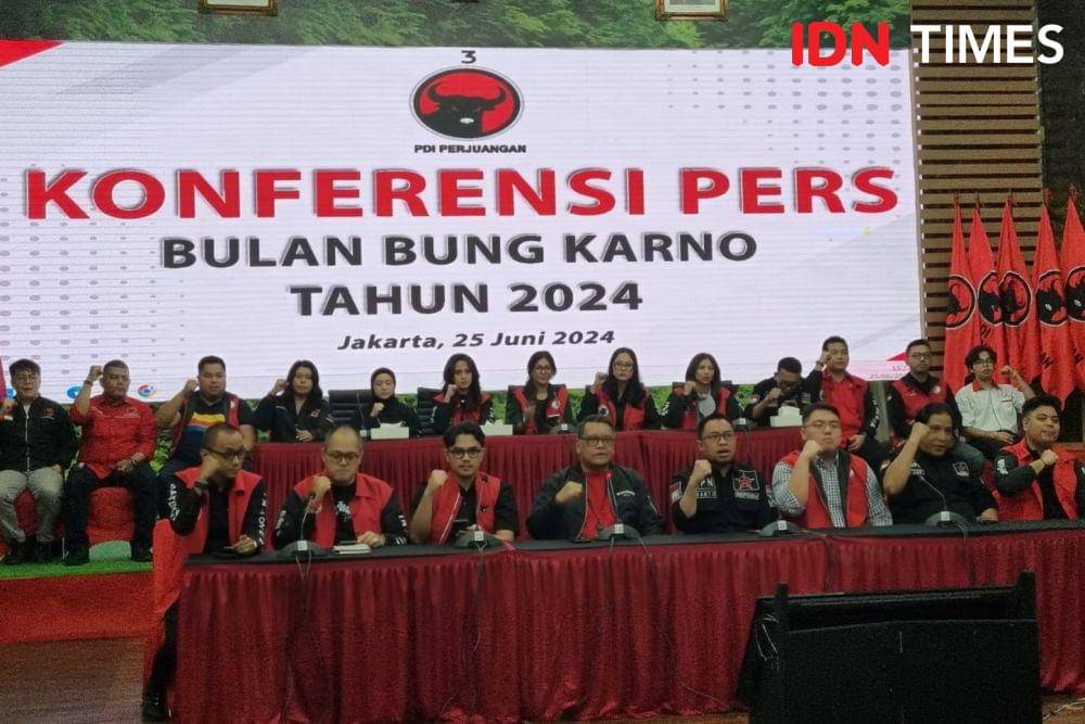Konferensi pers PDIP gelar peringatan Bulan Bung Karno 2024 (IDN Times/Ilman Nafi'an)