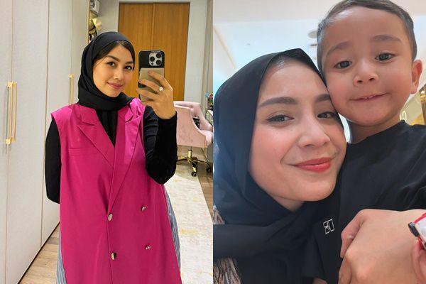 8 Potret Nagita, Syahnaz, dan Nisya Ahmad Berhijab usai Ibadah Haji
