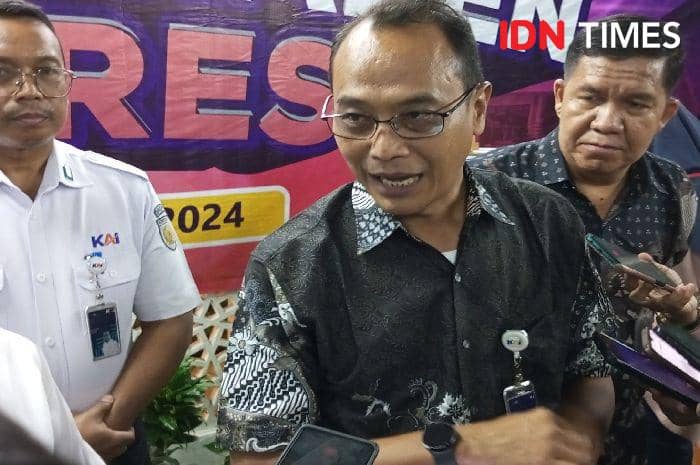 Vice president KAI Daop 5 Purwokerto Dominicus Agung Wawan Purnawan, Selasa (25/6/2024).(IDN TImes /Cokie Sutrisno)