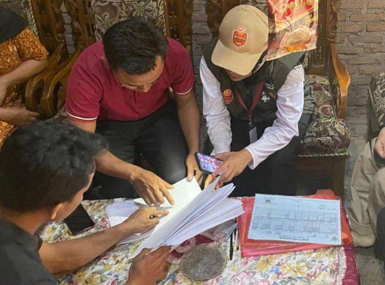 Kegiatan Coklit dilakukan Pantarlih bertempat di Pekon Way Pring, Kabupaten Tanggamus. (Dok. KPU Lampung).